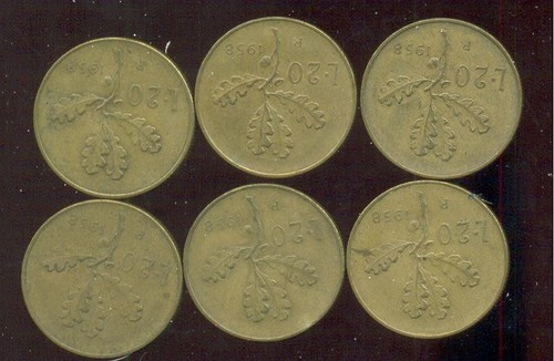 Set sei vecchie monete - set,