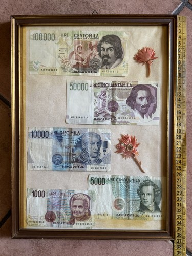 Quadro vintage vecchie lire - vintage, da