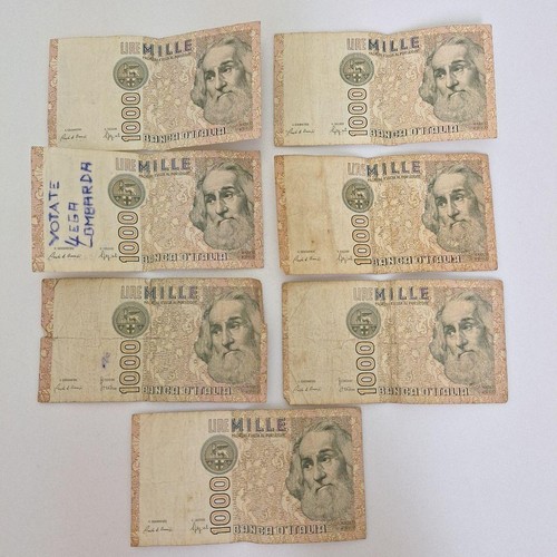 Banconote italia 1000 - italia, set