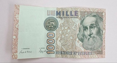 Vecchia banconota italia 1000 - vecchia,