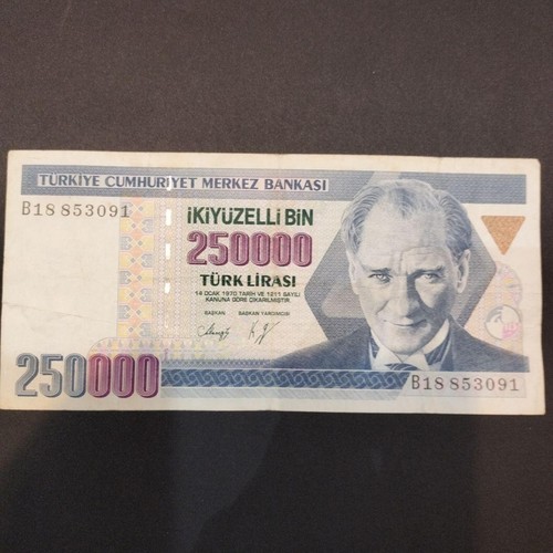 Vecchia banconota lira turca