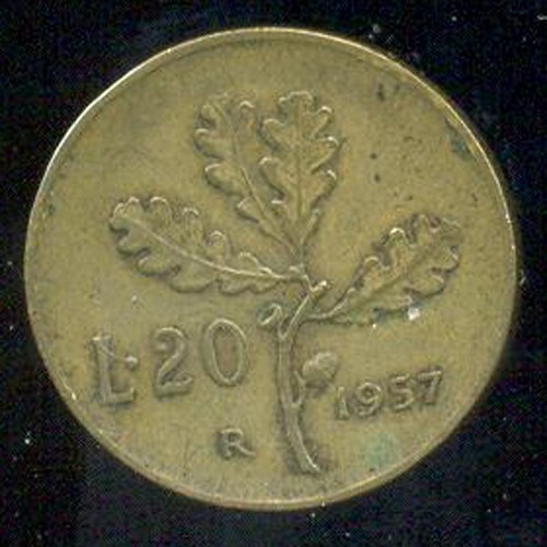 Vecchia moneta italiana 20 - da,