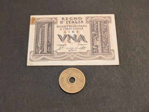 Moneta lira italia - 1, 1939