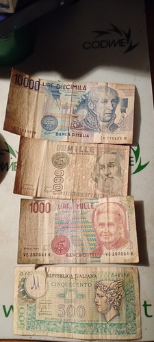Vecchie banconote italiane - banconote,