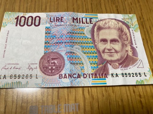 Banconota italia 1000 lire - italia,