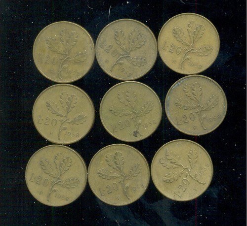 Set nove vecchie monete - set,